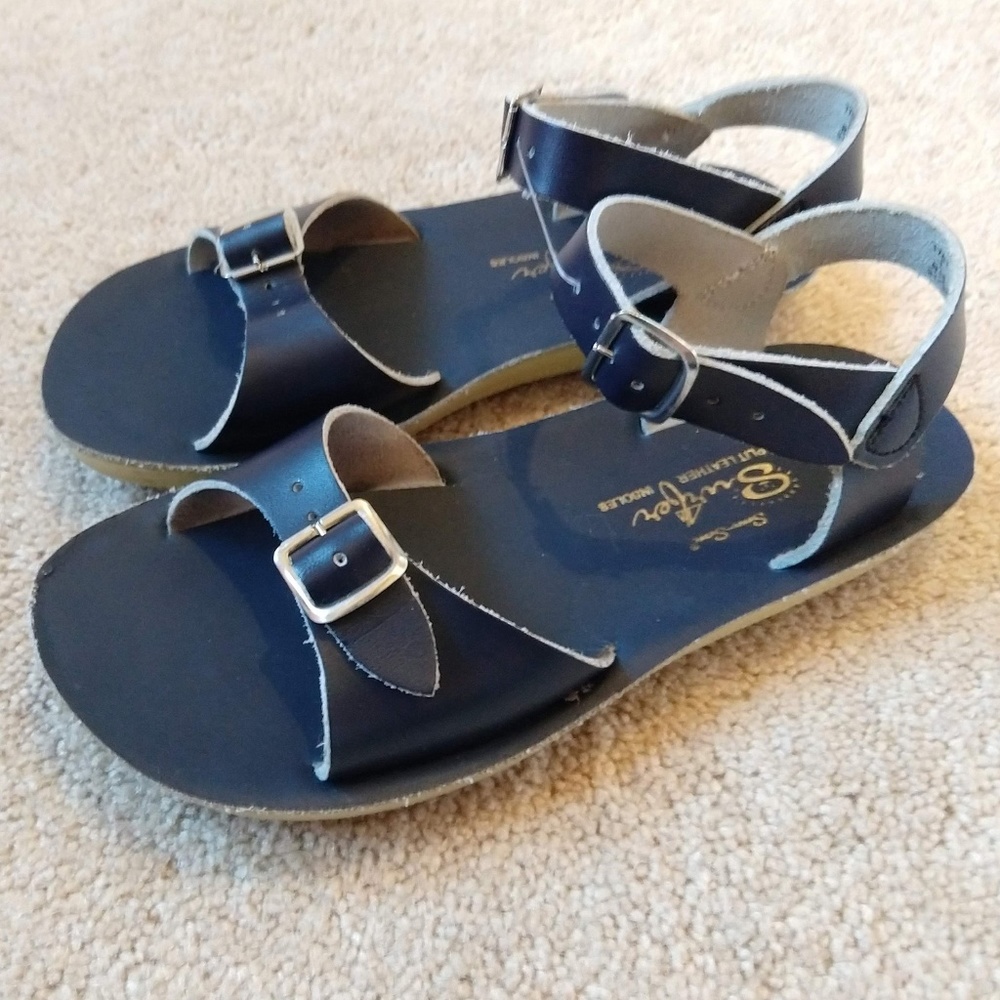 Navy Blue Salt Water Sandals by Hoy Size 1